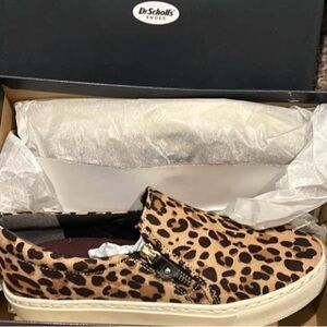 Dr scholls leopard print slip on sneakers